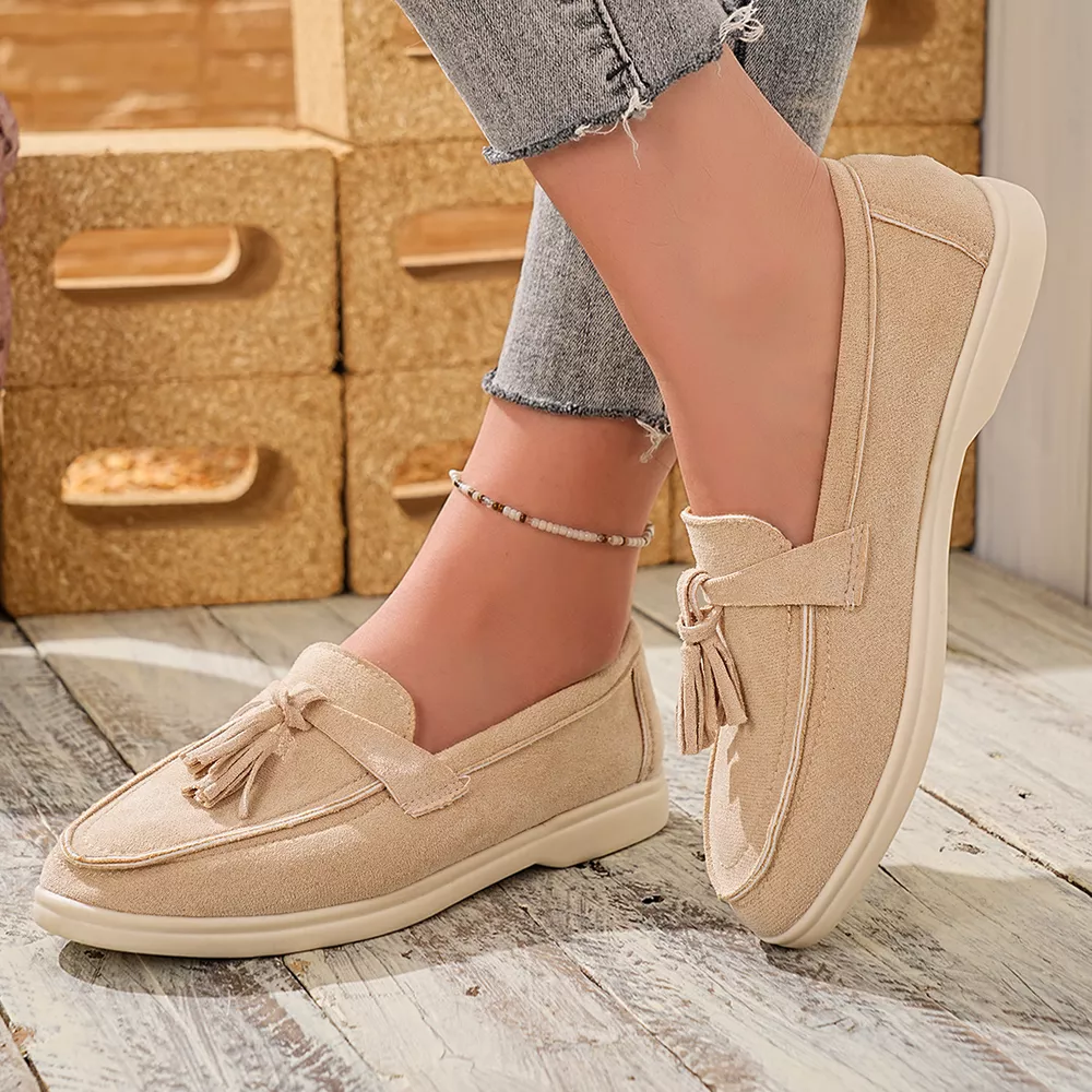 Tassel Round Toe Slip-Ons, image 4