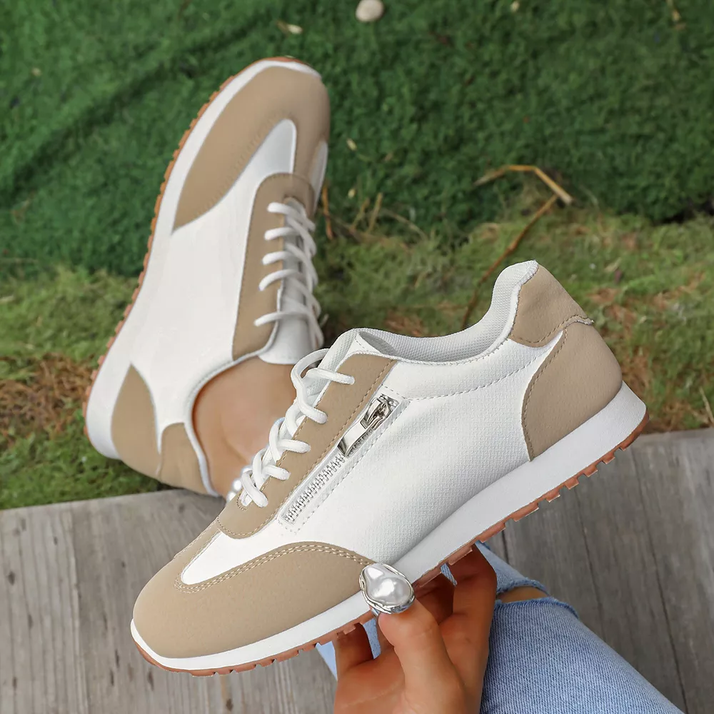 Round Toe Lace Up Sneakers