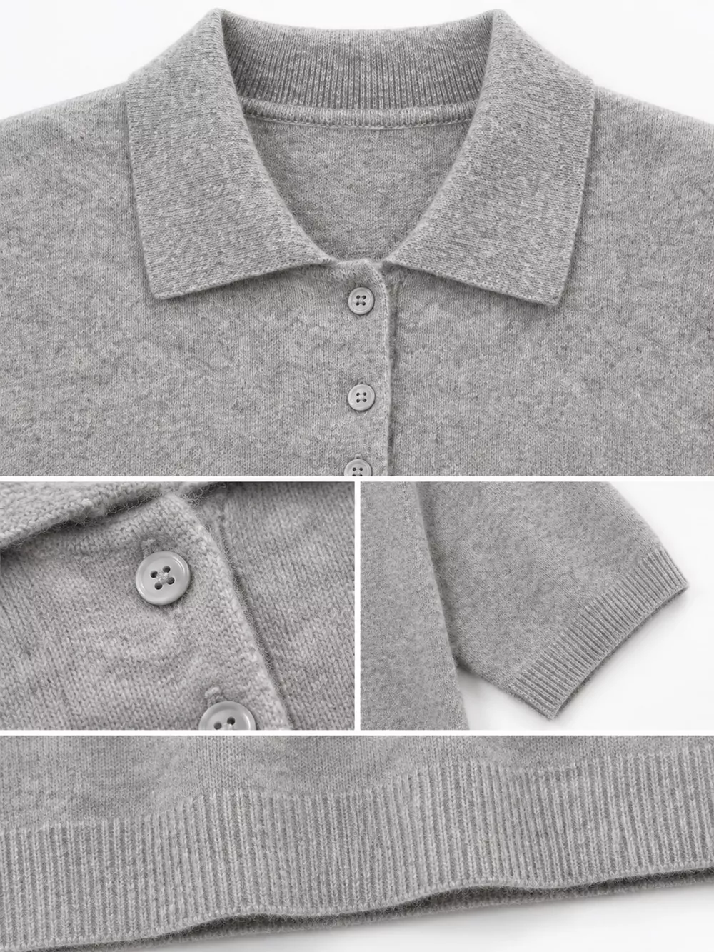Wool Short-Sleeve knitted Polo Shirt, image 28