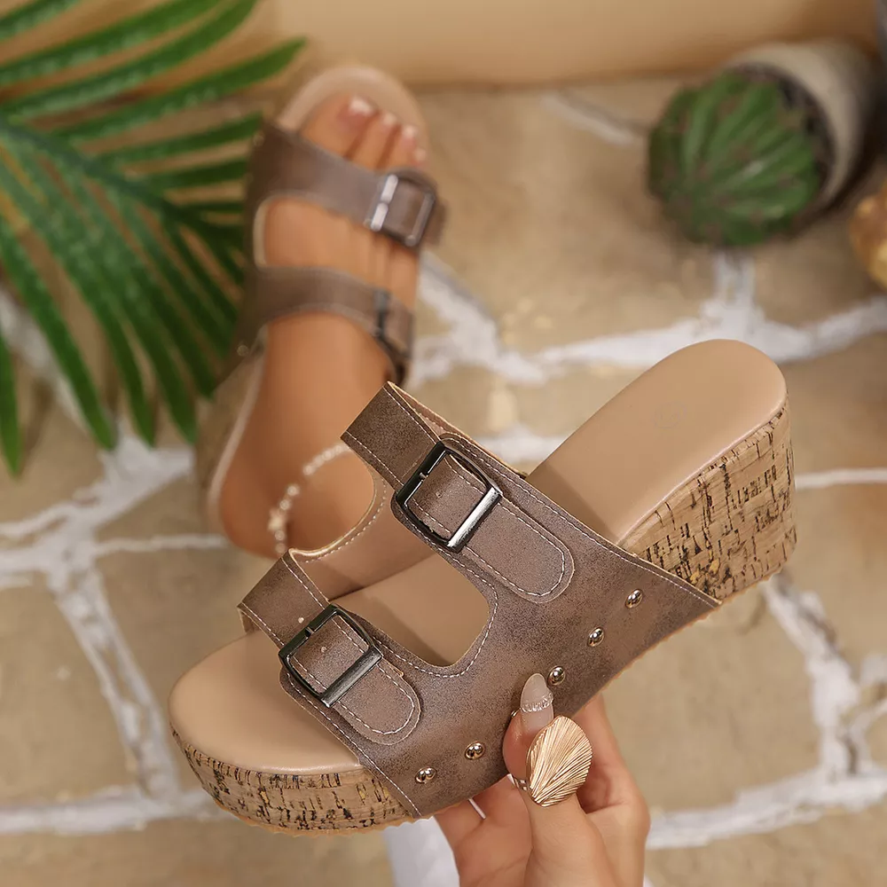Open Toe Wedge Sandals, image 8