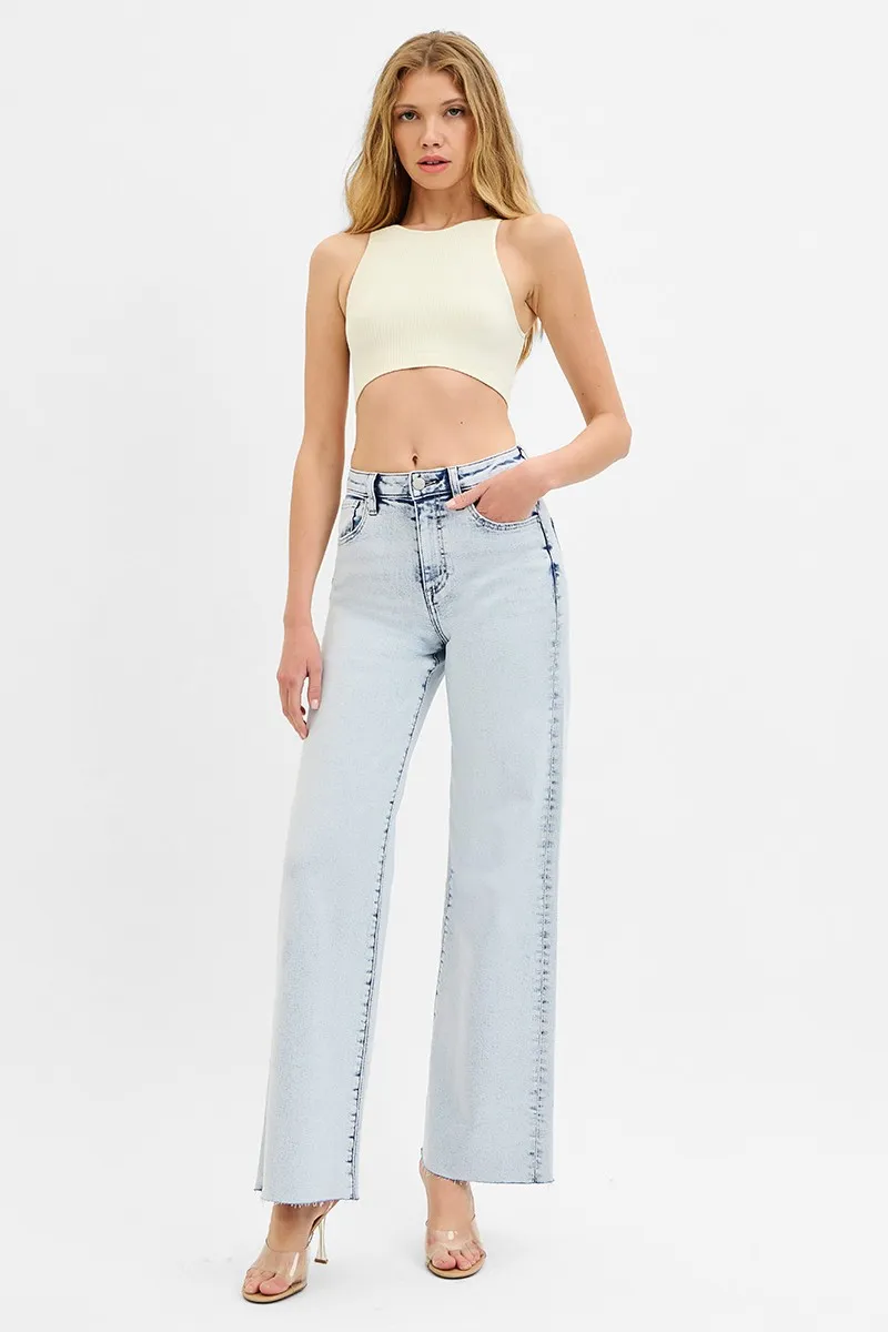 Full Size High Rise Wide Leg Jeans Plus Size, image 6
