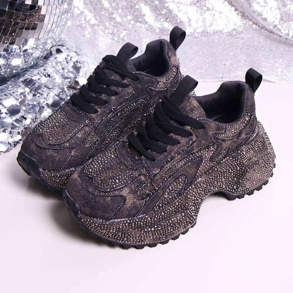 Rhinestone Lace Up Sneaker, image 6