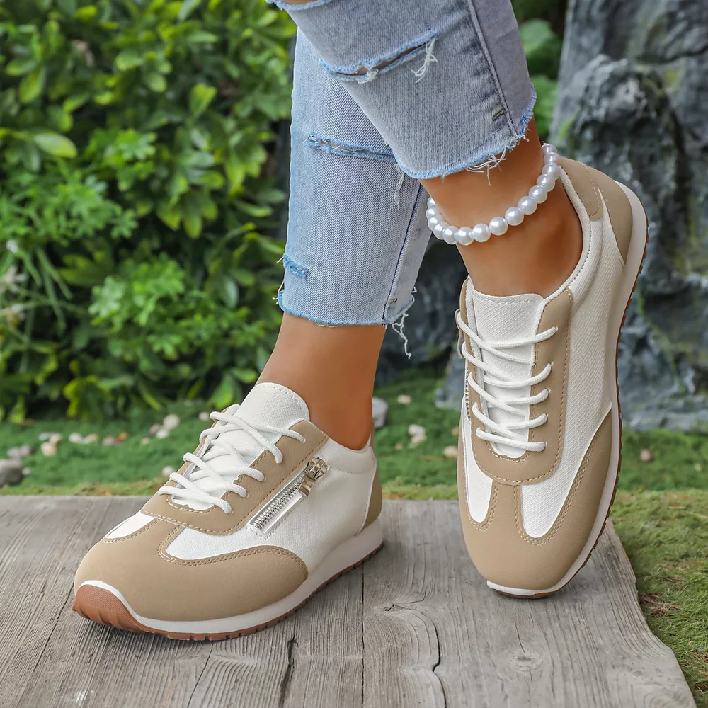Round Toe Lace Up Sneakers, image 3