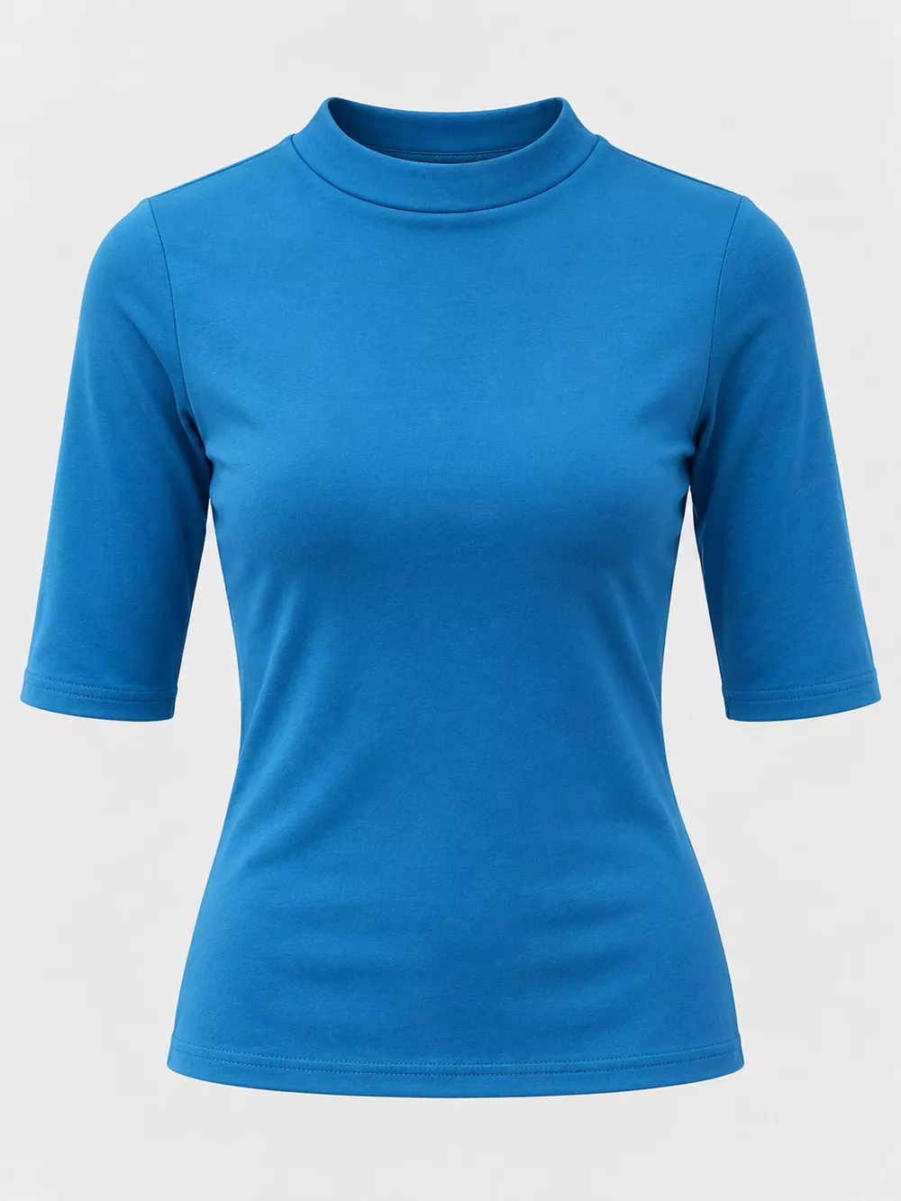 Full Size Mock Neck Half Sleeve T-Shirt Plus Size, image 17