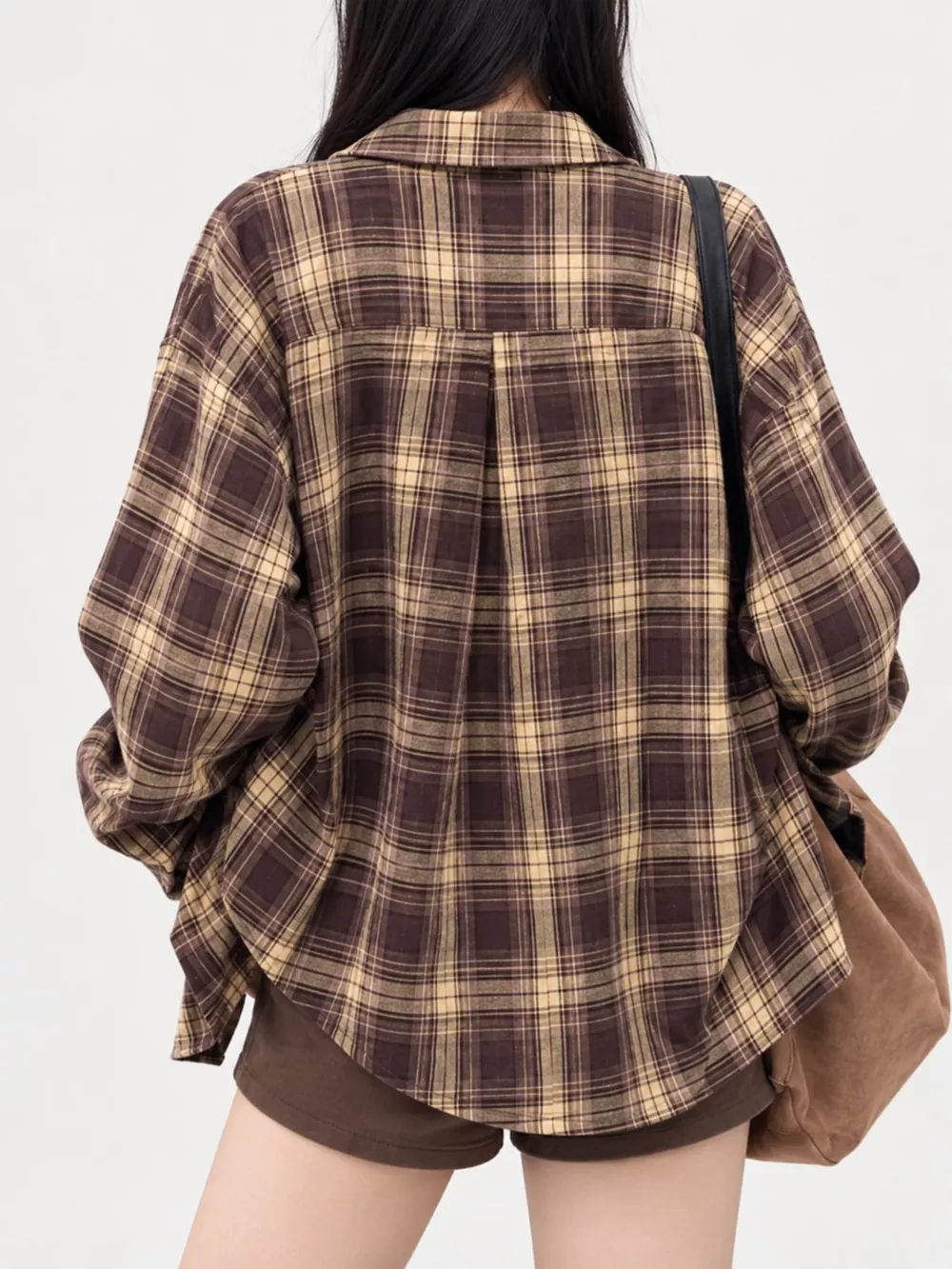 Casual Loose Fit Plaid Shirt, image 12