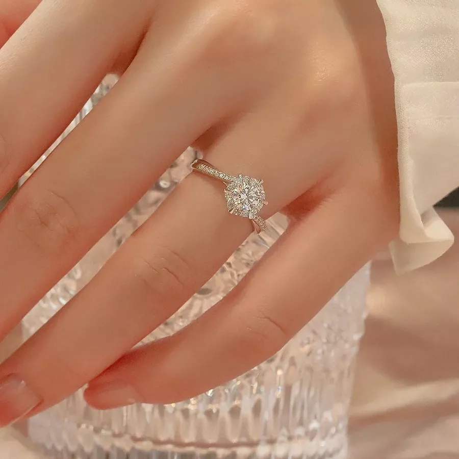2 Carat Moissanite 925 Sterling Silver Ring, image 7