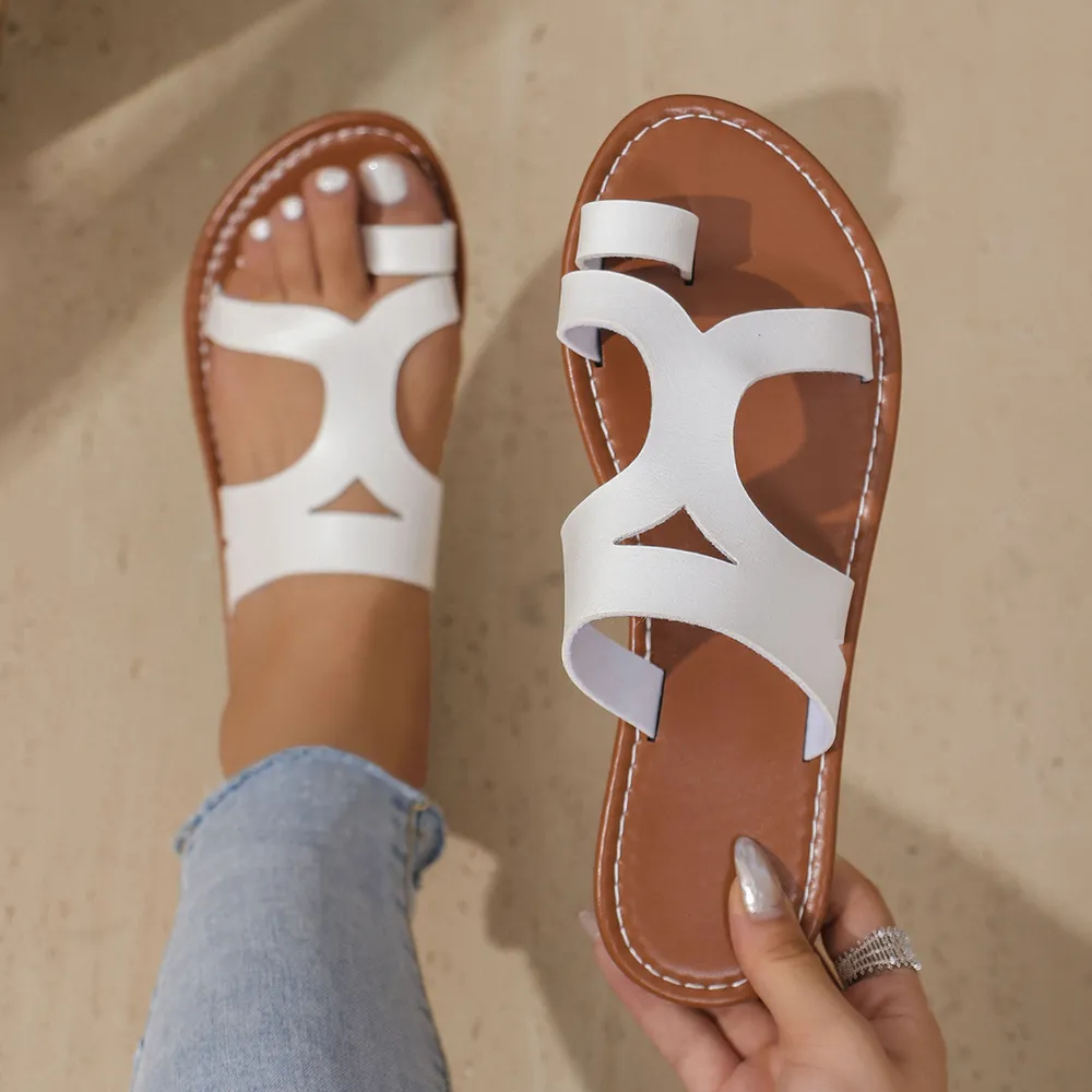 Cut-Out Flats Sandals, image 4