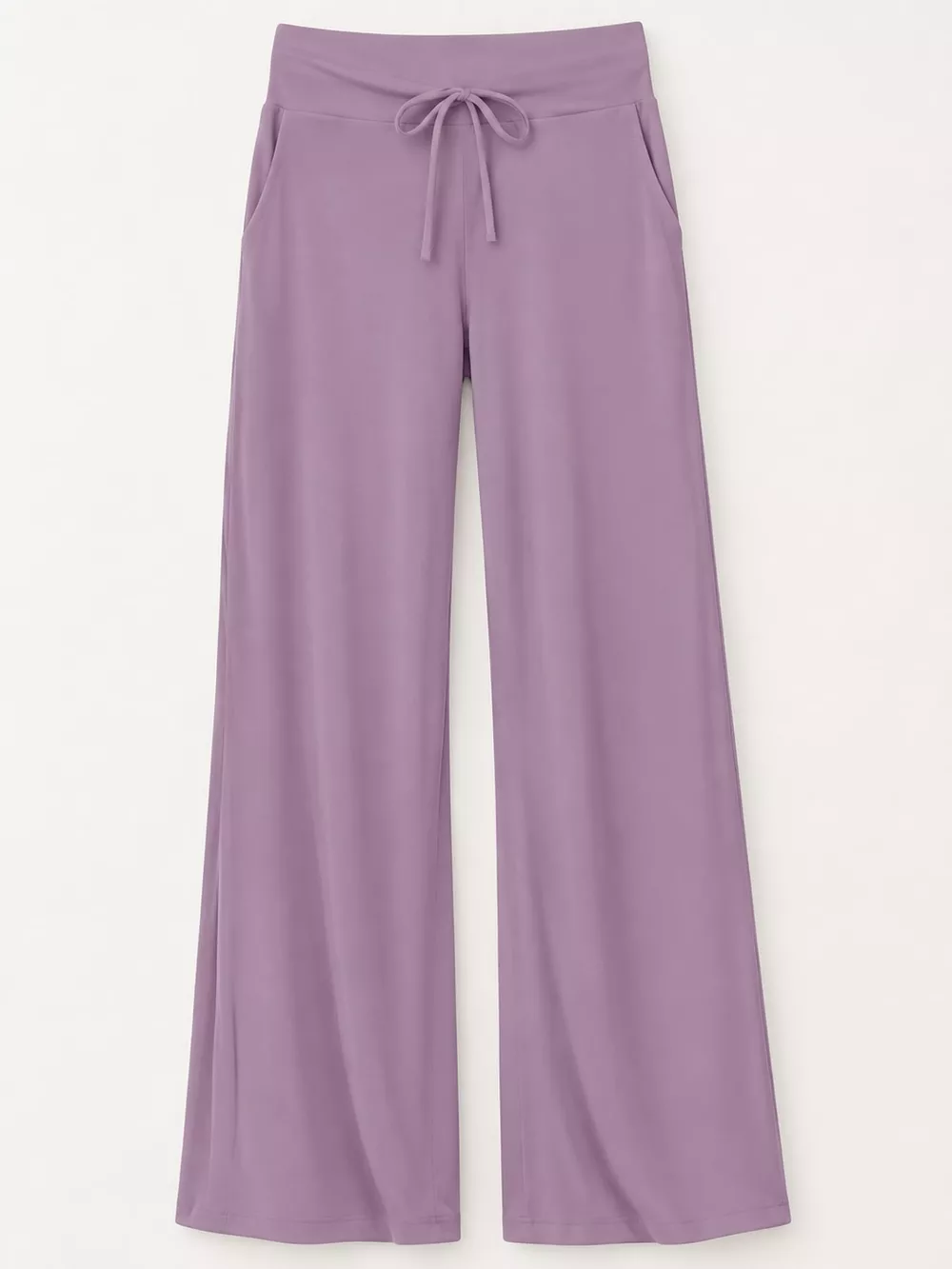 High-Waisted Wide-Leg Lounge Bottoms with Pockets, image 22