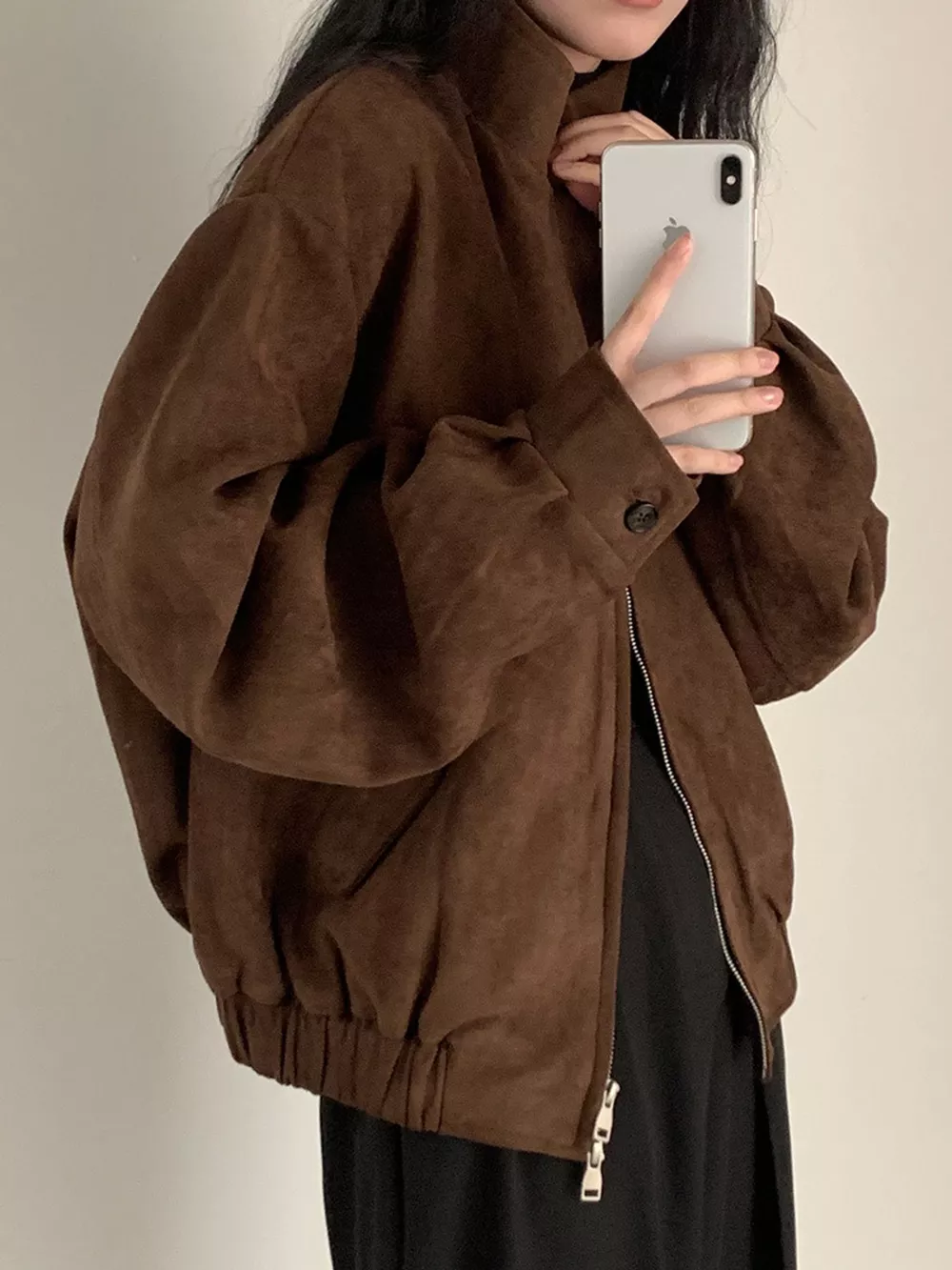 Stand Collar Zip Up Jacket
