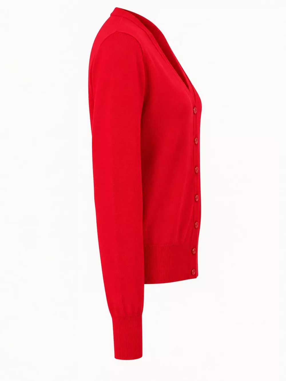 Classic V-Neck Button-Down Knit Cardigan, image 94