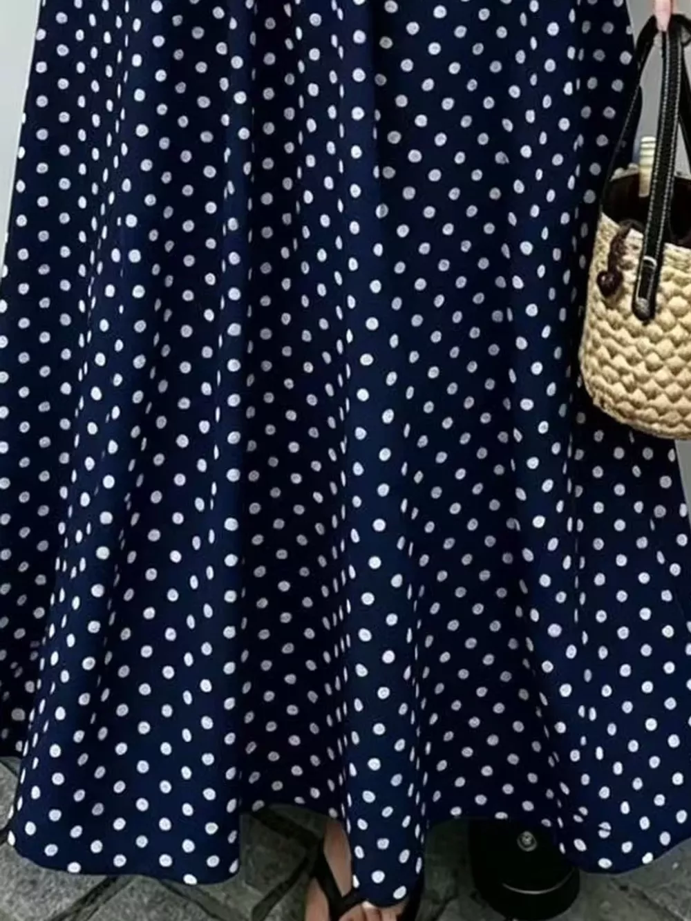 Strapless Polka Dot Ruched Maxi Dress, image 35