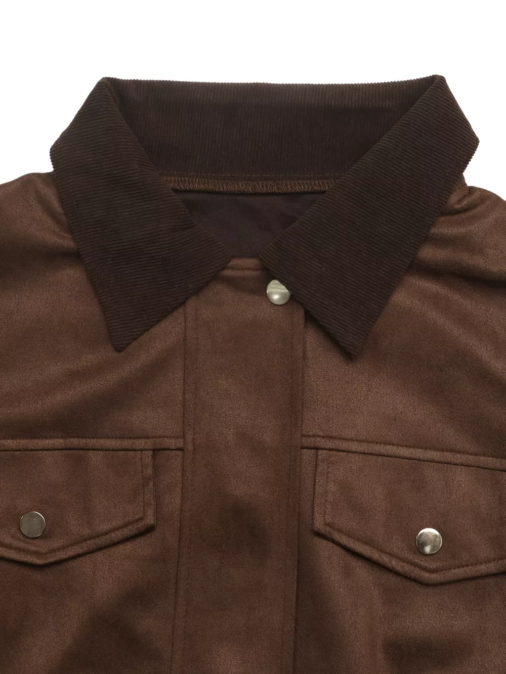 Corduroy Collar Zip-Up Jacket, image 8