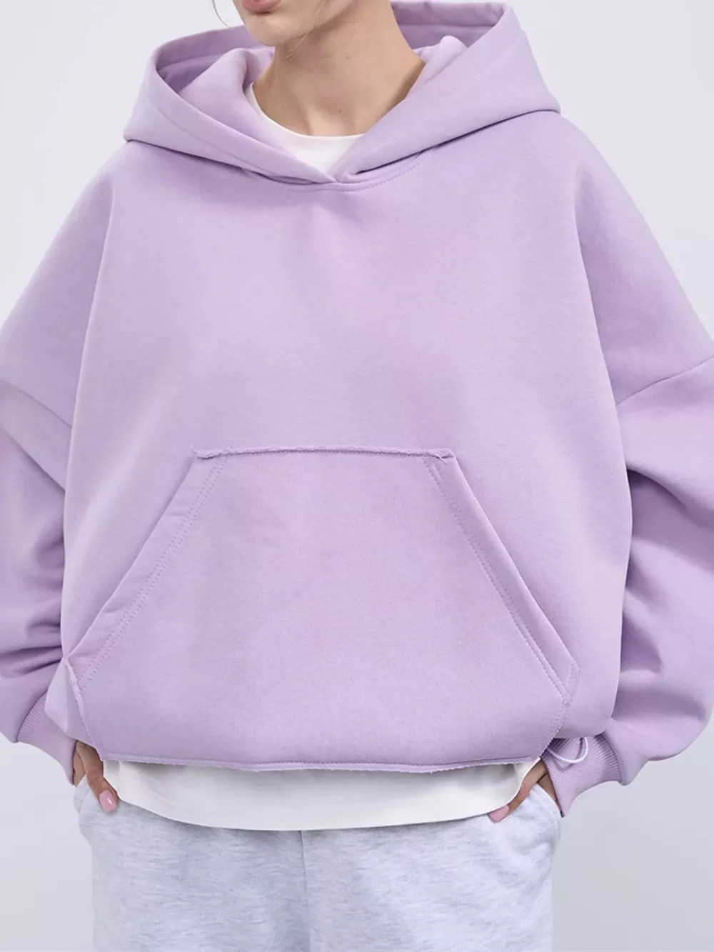 Kangaroo Pocket Dropped Shoulder Hoodie, image 24