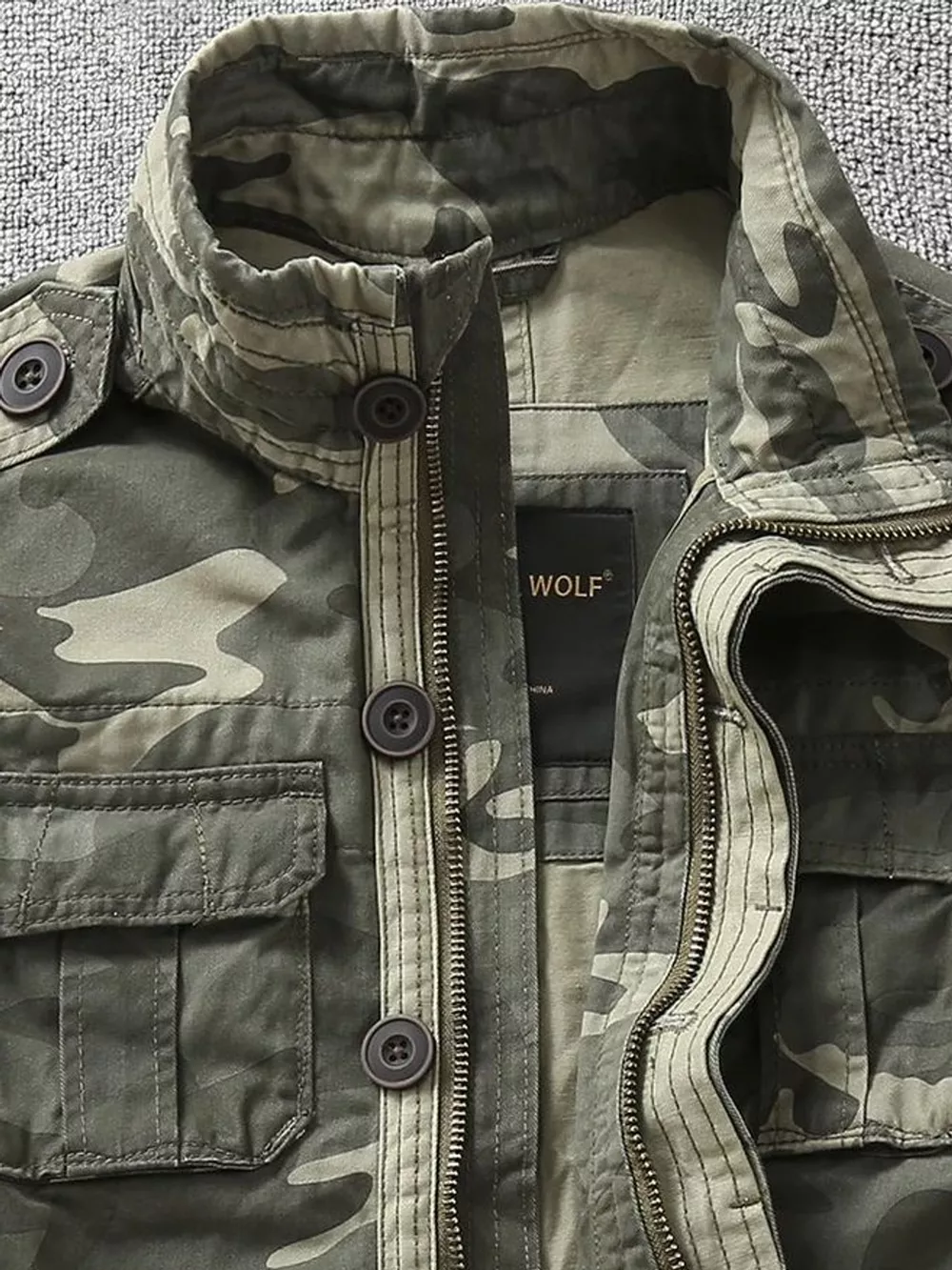 Men's Full Size Camouflage Multi-Pocket Jacket Plus Size, image 4