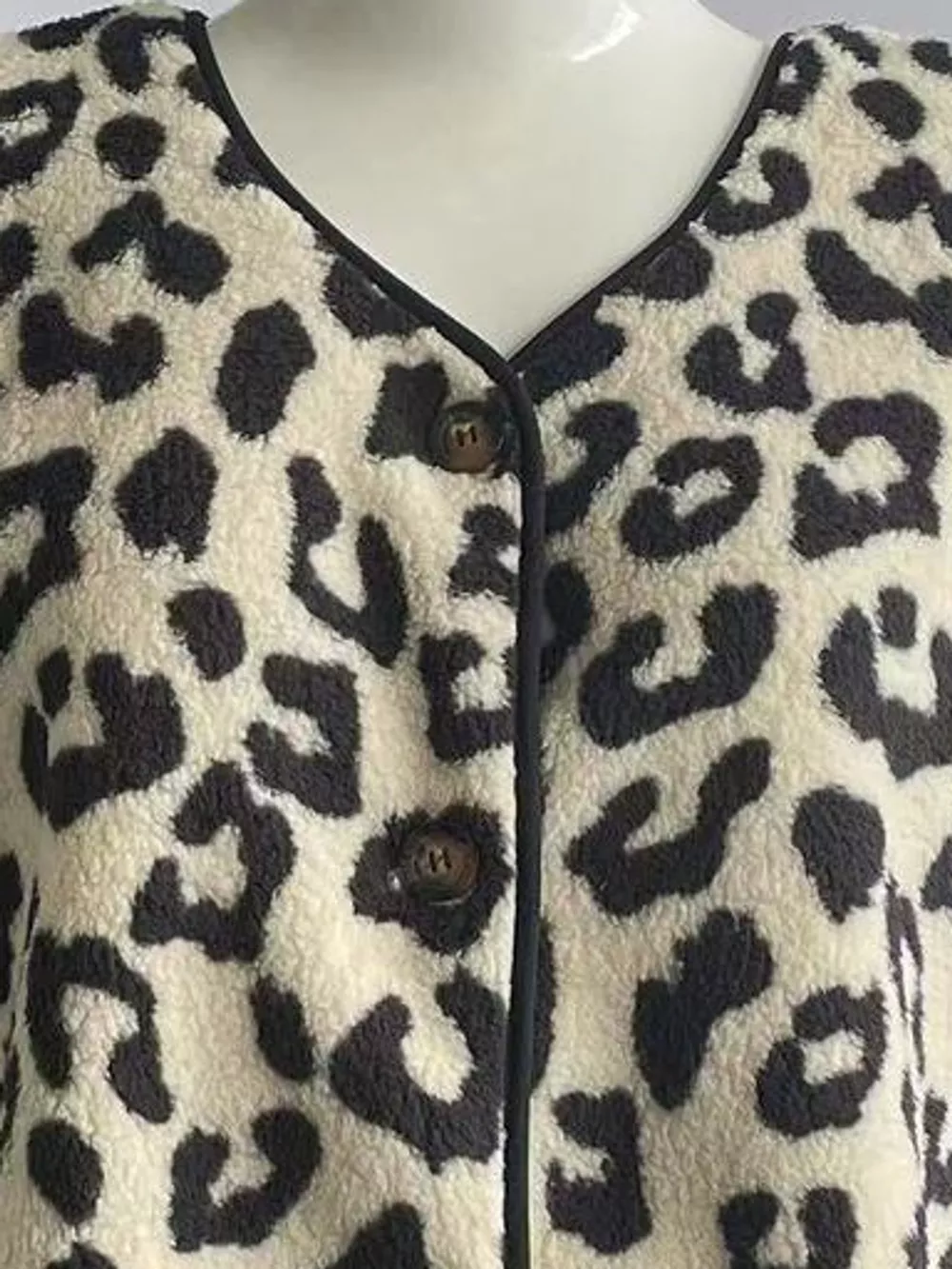 Leopard Button Up Vest Coat, image 6