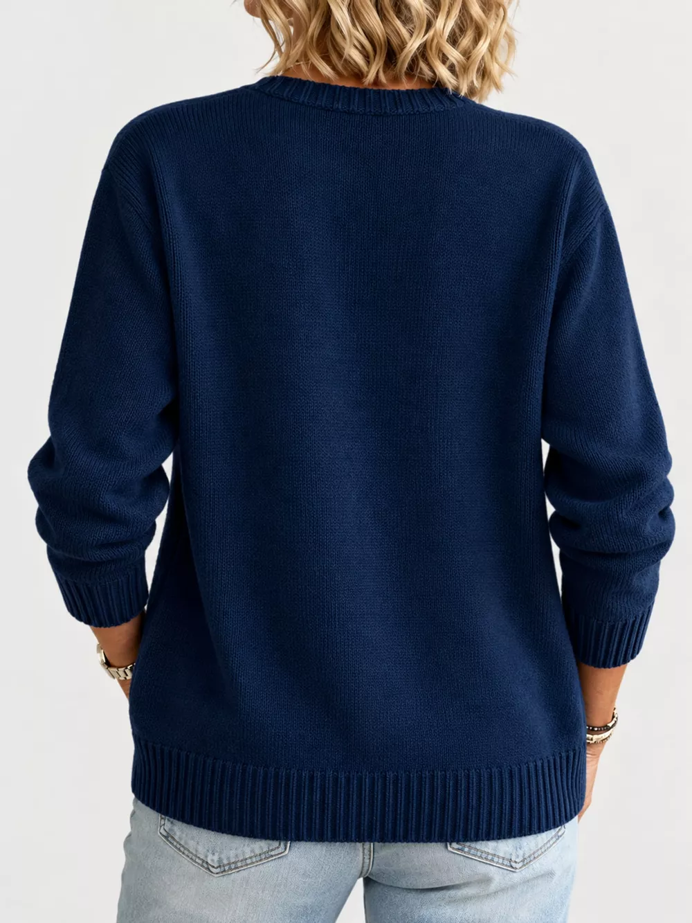 Full Size Button-Down Knit Cardigan Plus Size, image 8