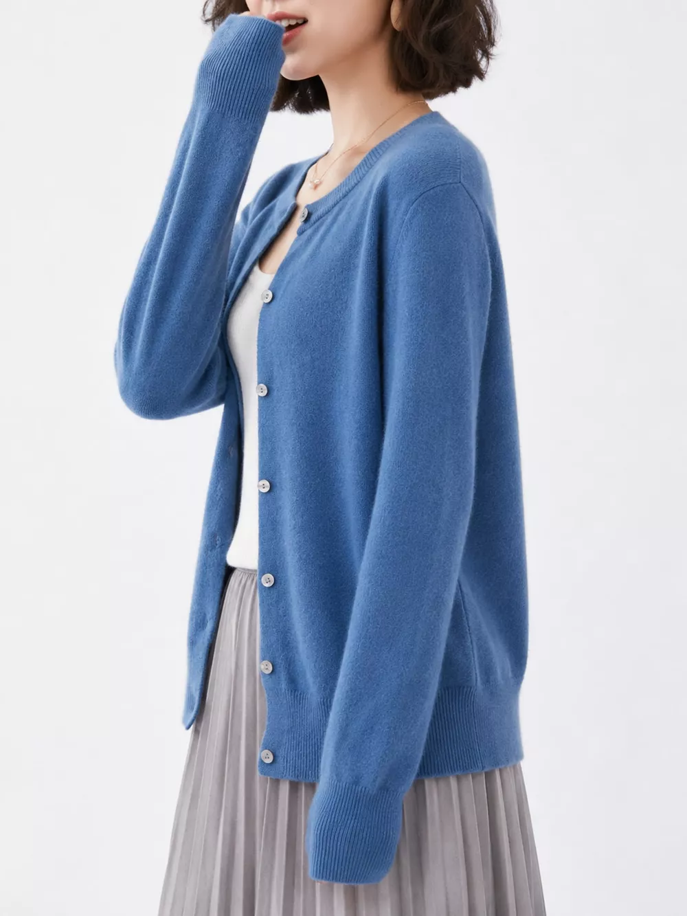 Crew Neck Button-Down Cardigan, image 26