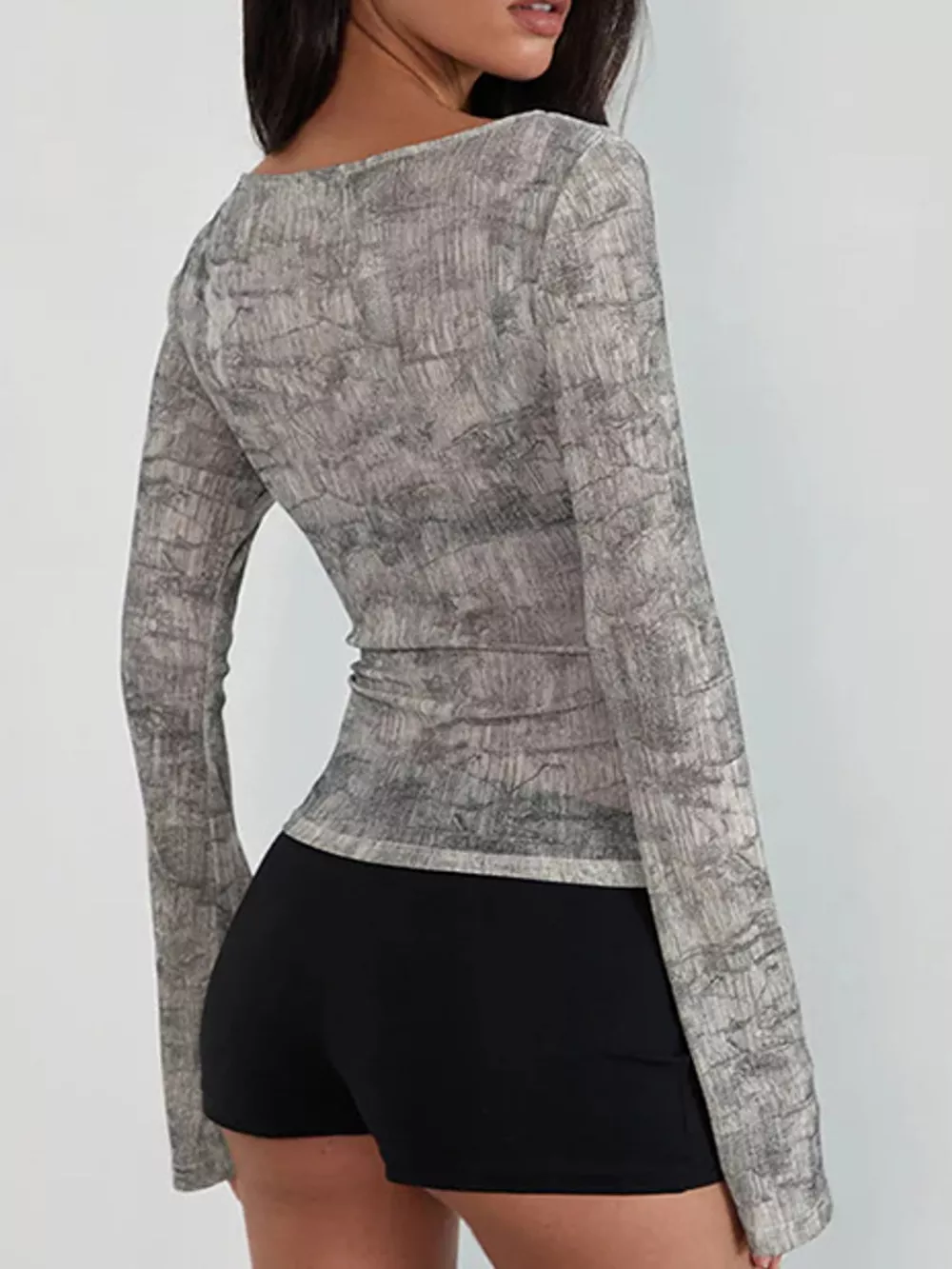 Printed Long Sleeve Slim Fit T-Shirt, image 7