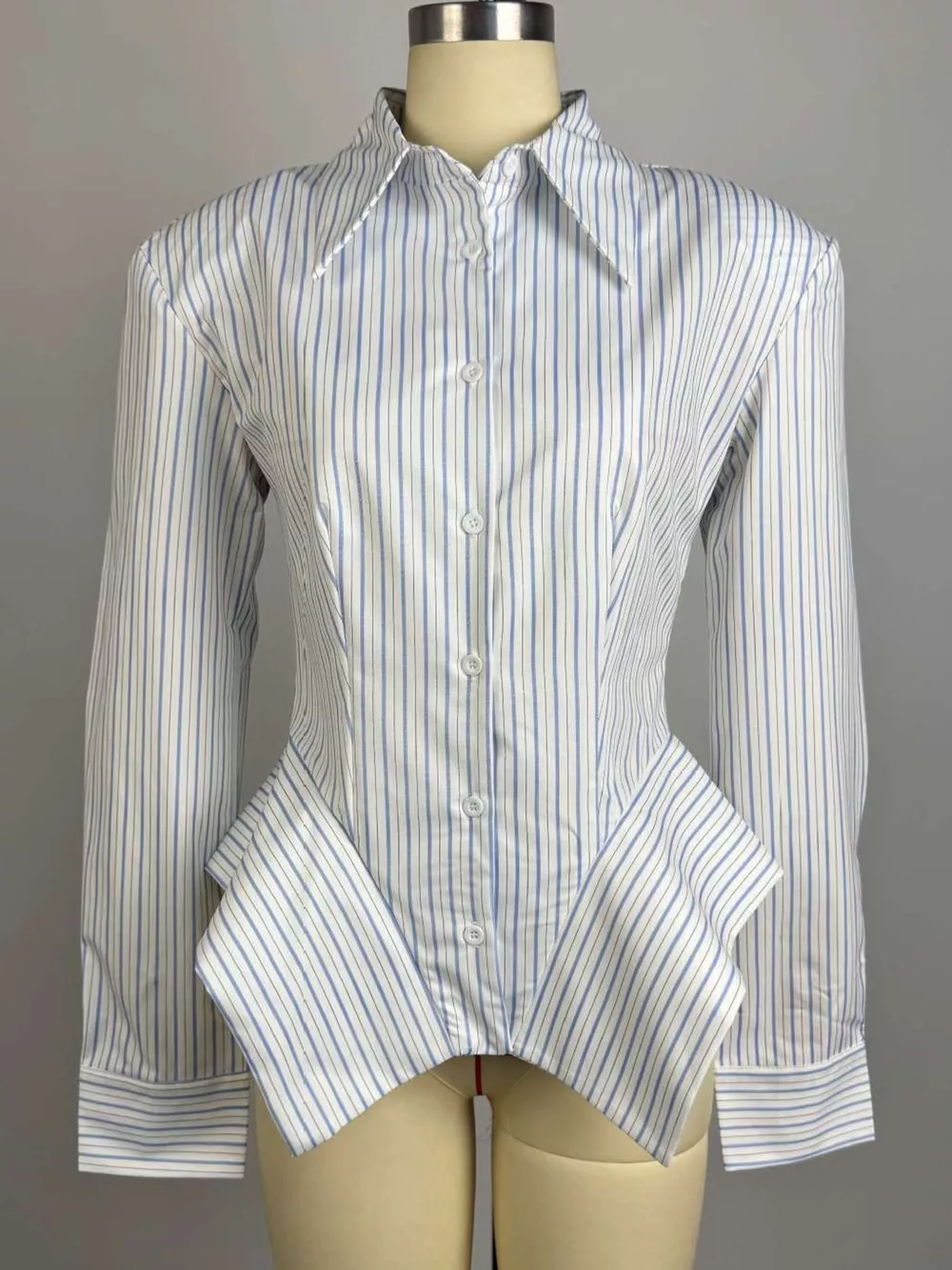 Striped Button Up Long Sleeve Shirt, image 9