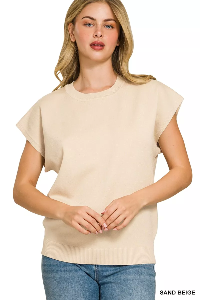 Viscose Round-neck Short Sleeve Sweater