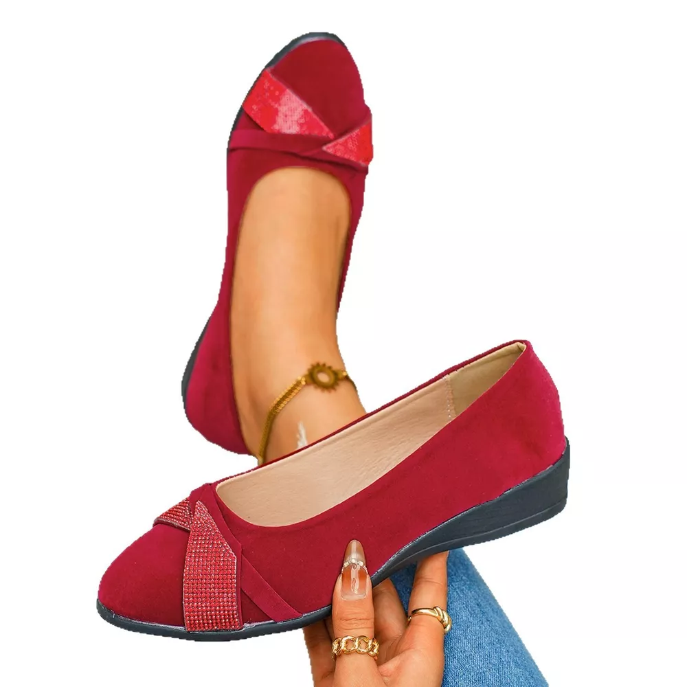 Rhinestone Embellished Wedge Slip-Ons, image 17