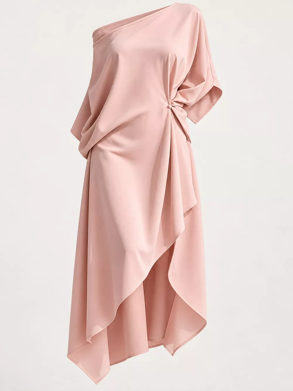 Full Size One-Shoulder Asymmetric Hem Midi Dress Plus Size, image 41