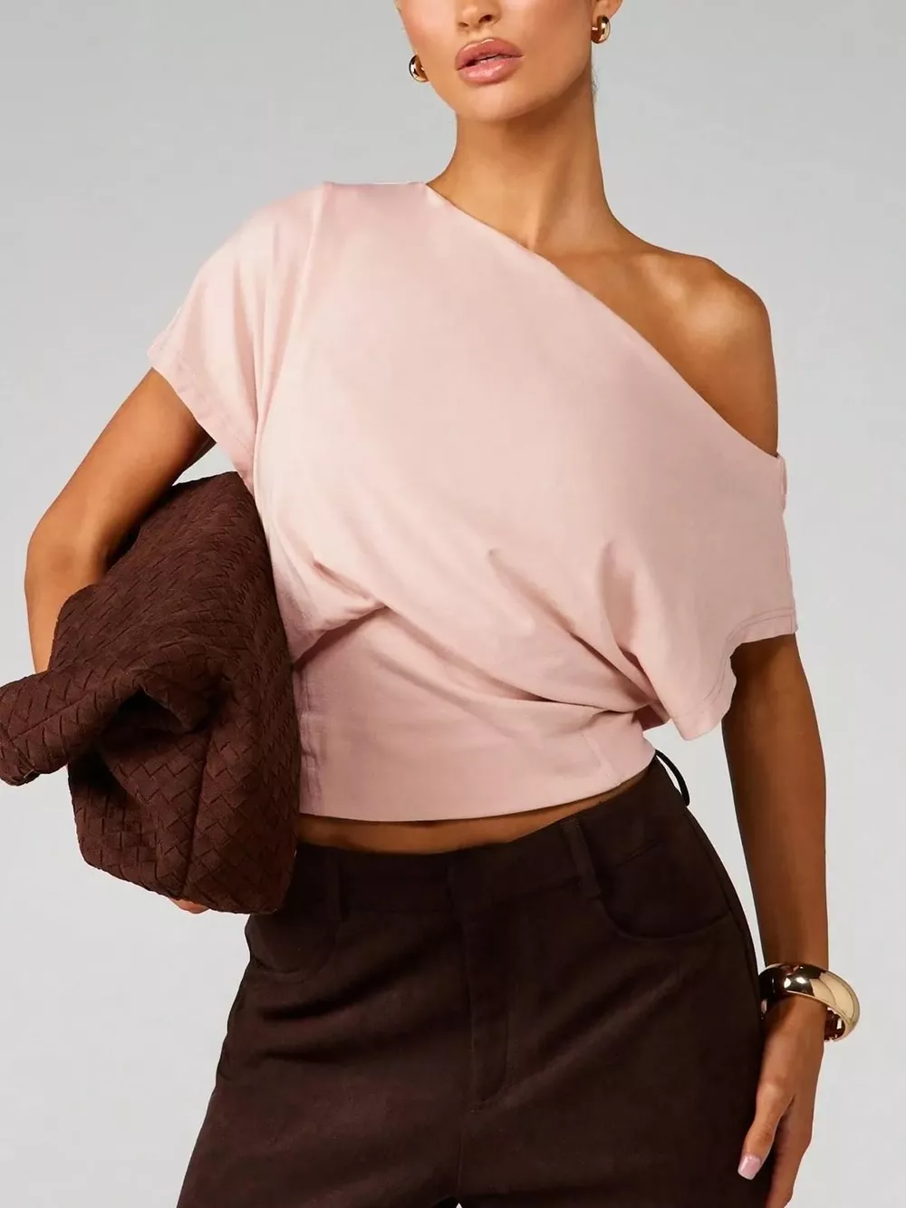 One Shoulder Crop T-Shirt, image 7