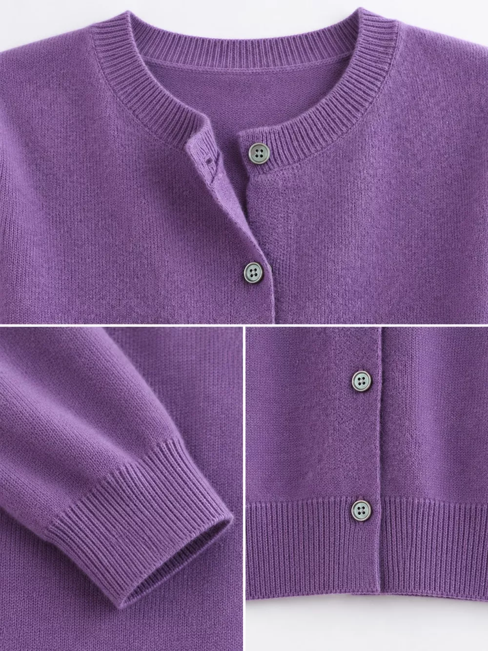 Classic Crew Neck Knit Cardigan, image 43