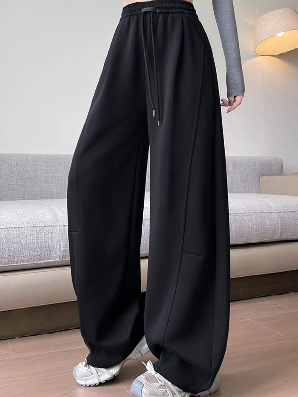 Full Size Drawstring Loose Fit Wide-Leg Sweatpants Plus Size, image 11