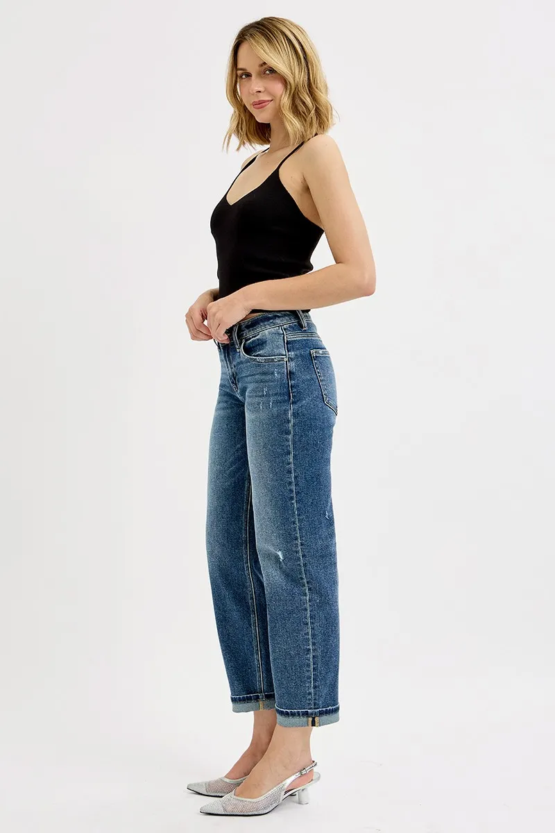 Full Size Low Rise Crop Boyfriend Jeans Plus Size, image 7