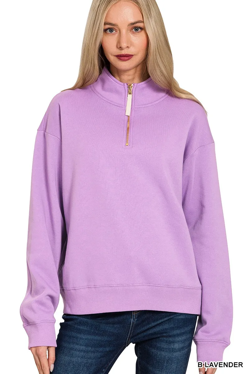Fleece Half Zip Sweatshirt, image 3