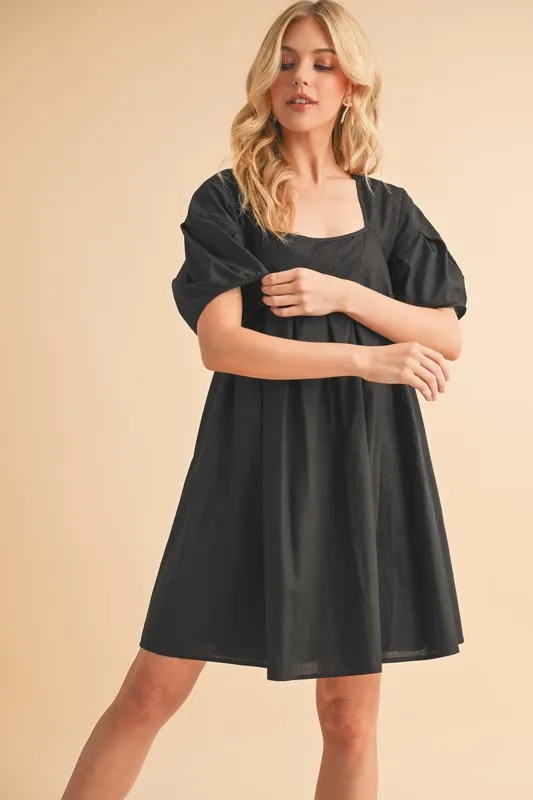 Square Neck Babydoll Dress with Pockets, image 4