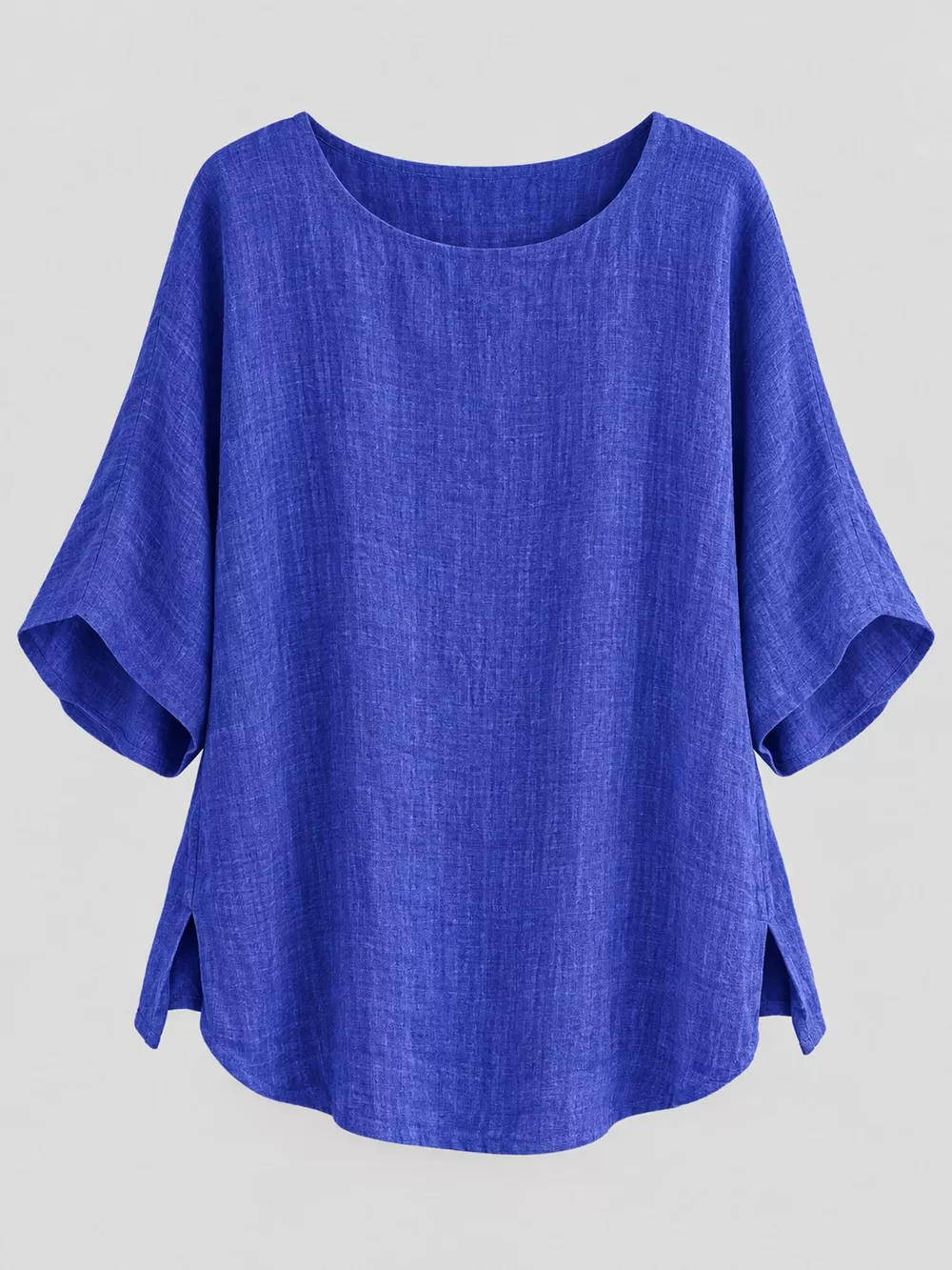 Full Size Loose Fit Linen Blend Blouse Plus Size, image 18