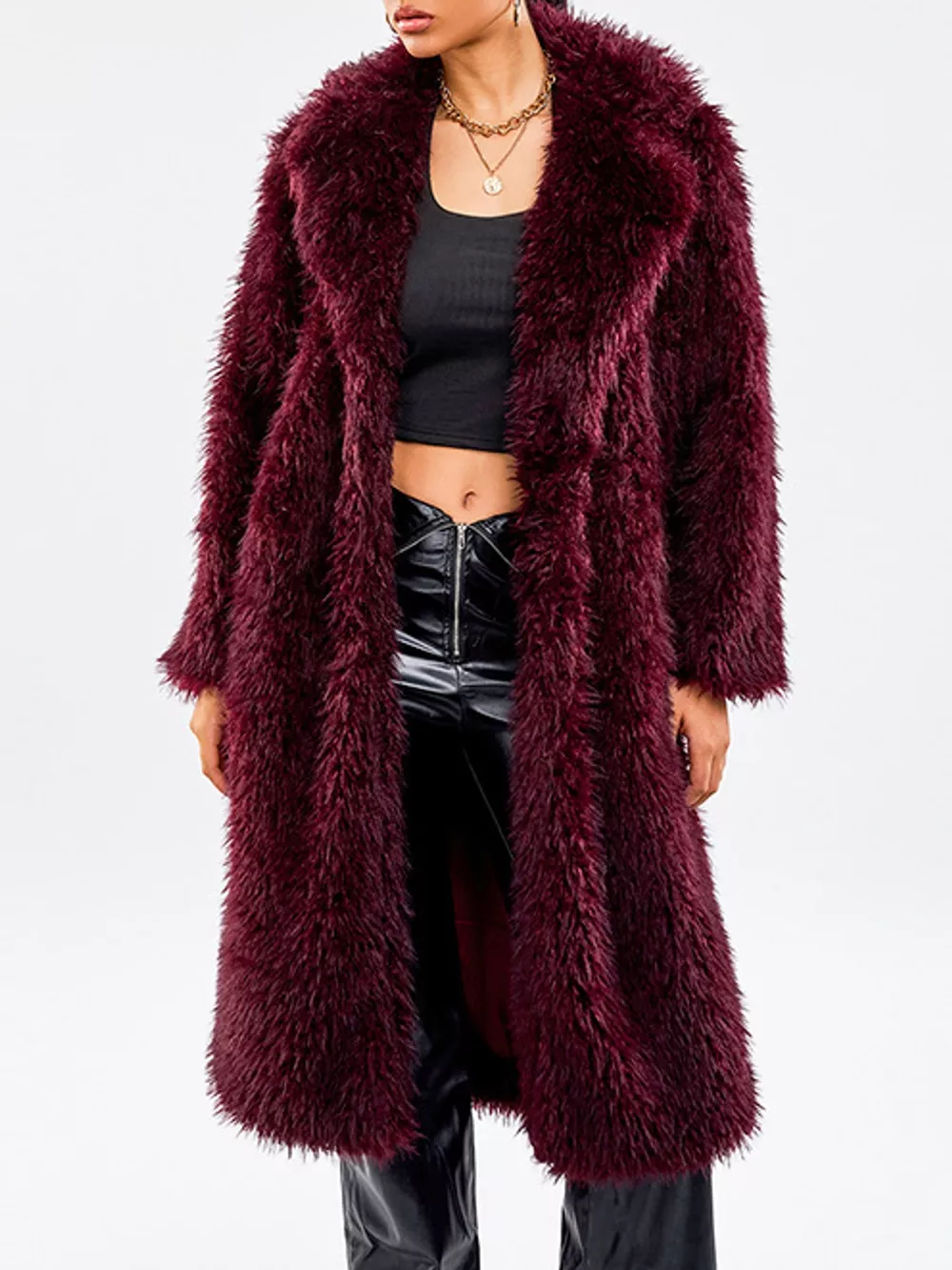 Faux Fur Longline Outerwear, image 2