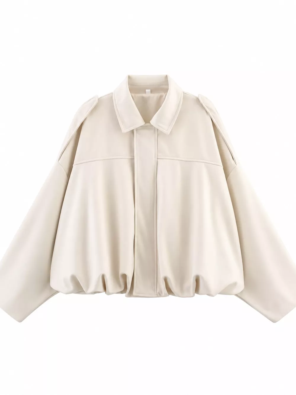 Elastic Hem Batwing Sleeve Jacket, image 16