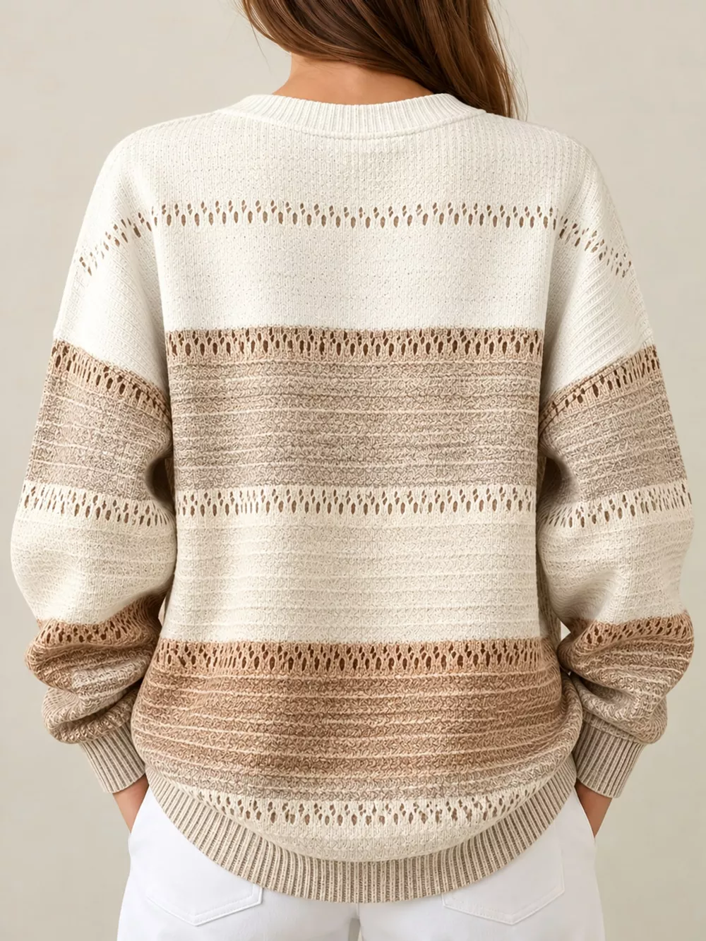 Full Size Color-Block Button Detail Sweatshirt Plus Size, image 6