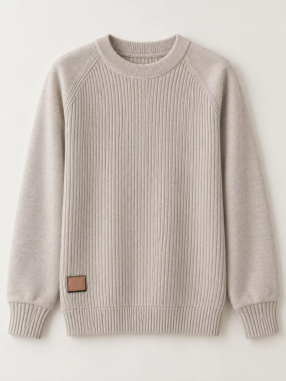 Full Size Ribbed Knit Raglan Sleeve Sweater Plus Size, image 4