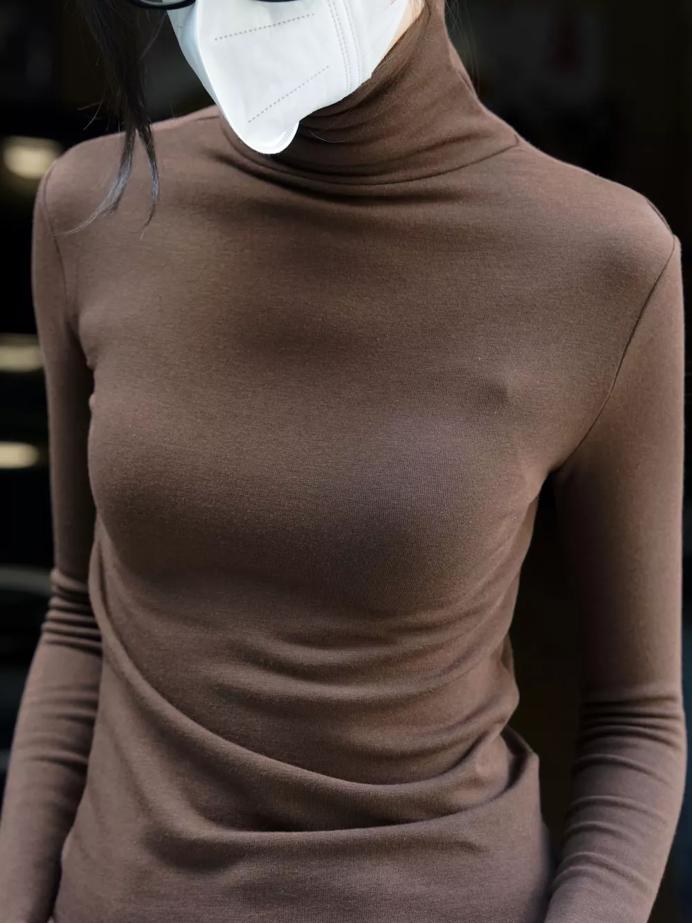 Slim-Fit Turtleneck Long Sleeve T-Shirt, image 14