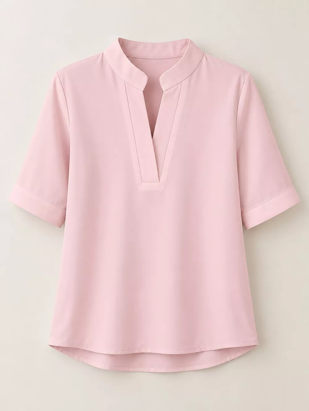 Full Size Notched Short Sleeve Blouse Plus Size, image 20