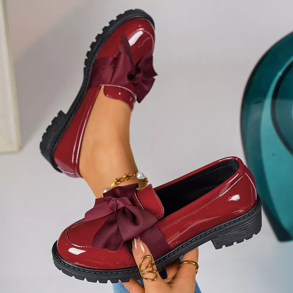 Bow Round Toe Loafers, image 8