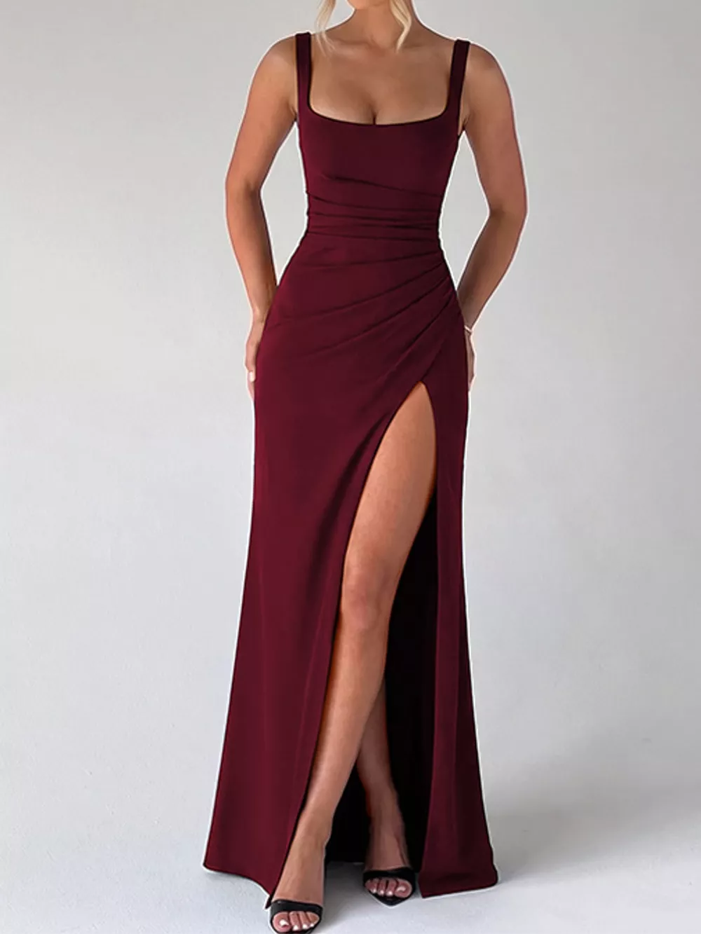 Sleeveless High-Slit Evening Maxi Dress, image 8