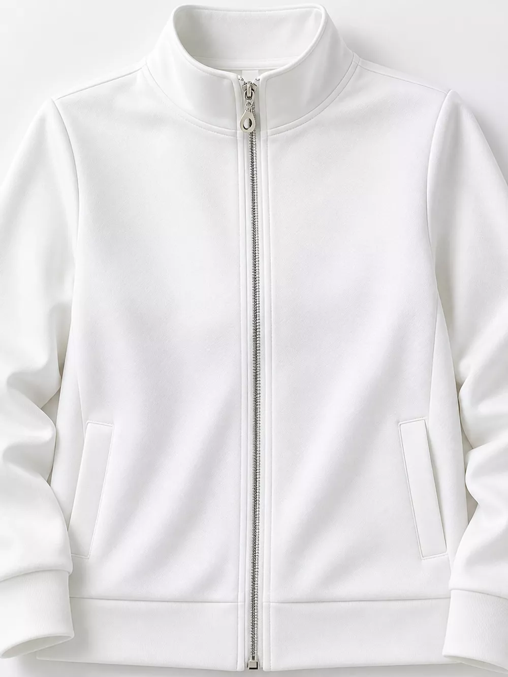 Full Size Stand-Collar Zip-Up Sweatshirt Plus Size, image 5