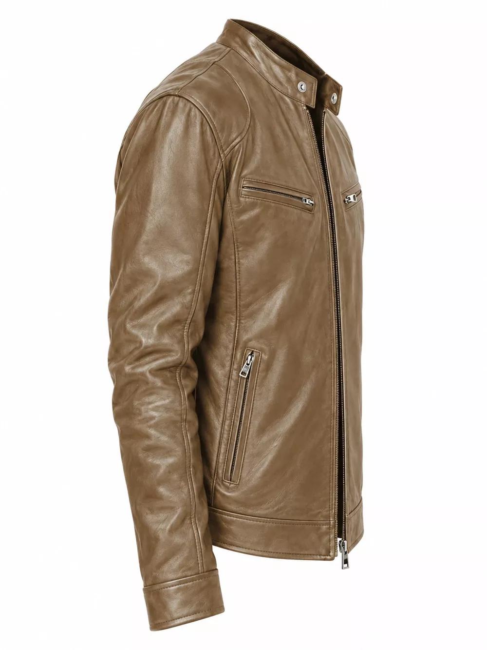 Men's Full Size Faux Leather Zip Up Jacket Plus Size, image 68