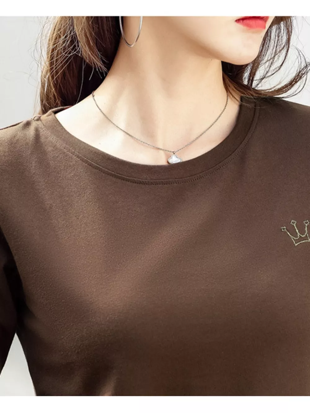 Full Size Crown Long Sleeve T-Shirt Plus Size, image 20