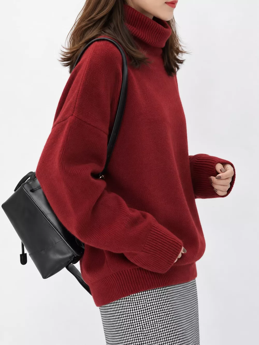 Turtleneck Dropped Shoulder Sweater, image 23