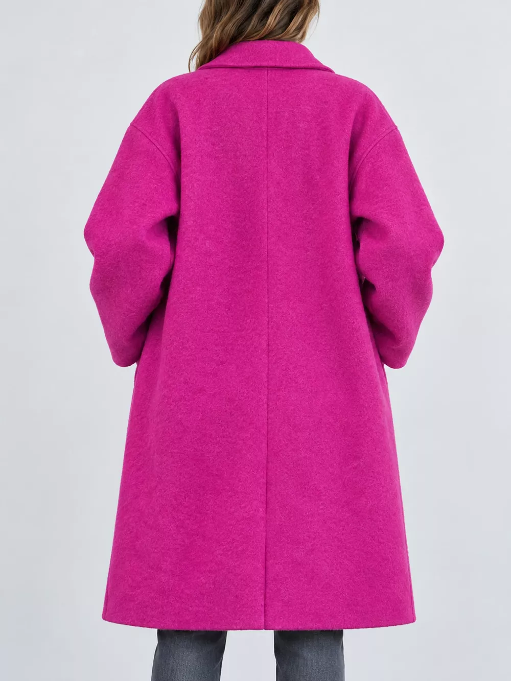 Full Size Lapel Collar One Button Coat Plus Size, image 18