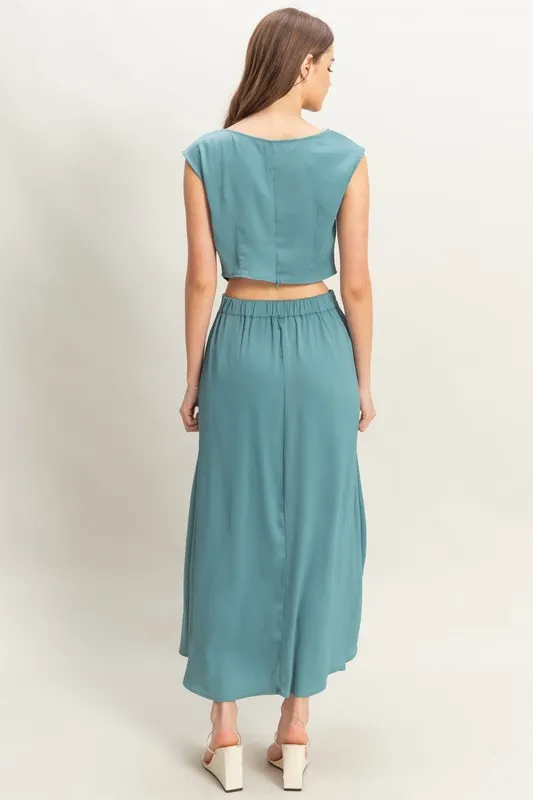 Sleeveless Top and Maxi Skirt Set, image 2