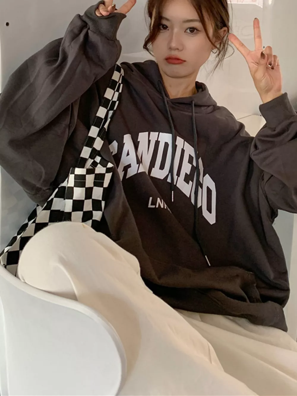 Letter Graphic Long Sleeve Hoodie, image 21