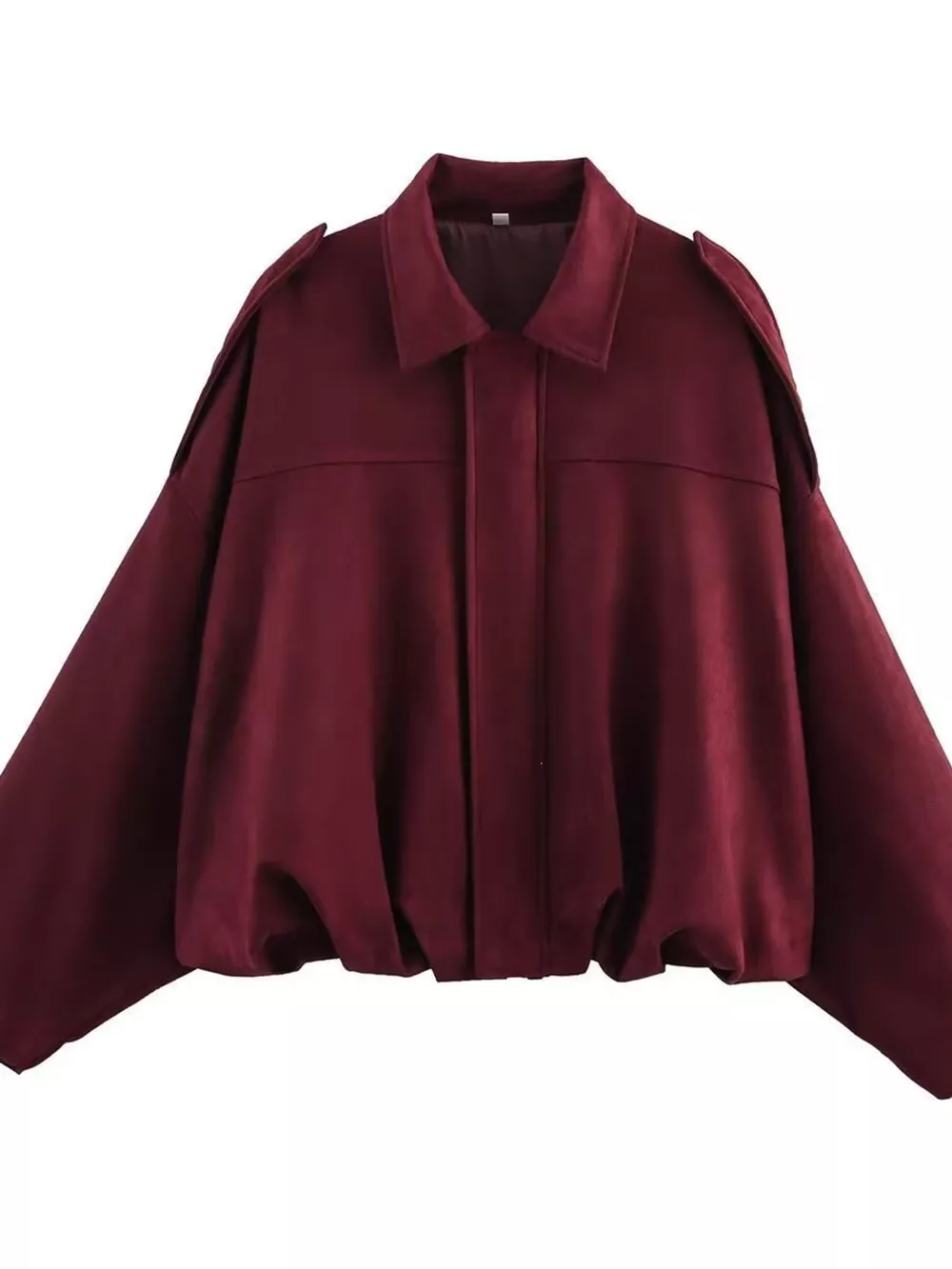 Elastic Hem Batwing Sleeve Jacket, image 14