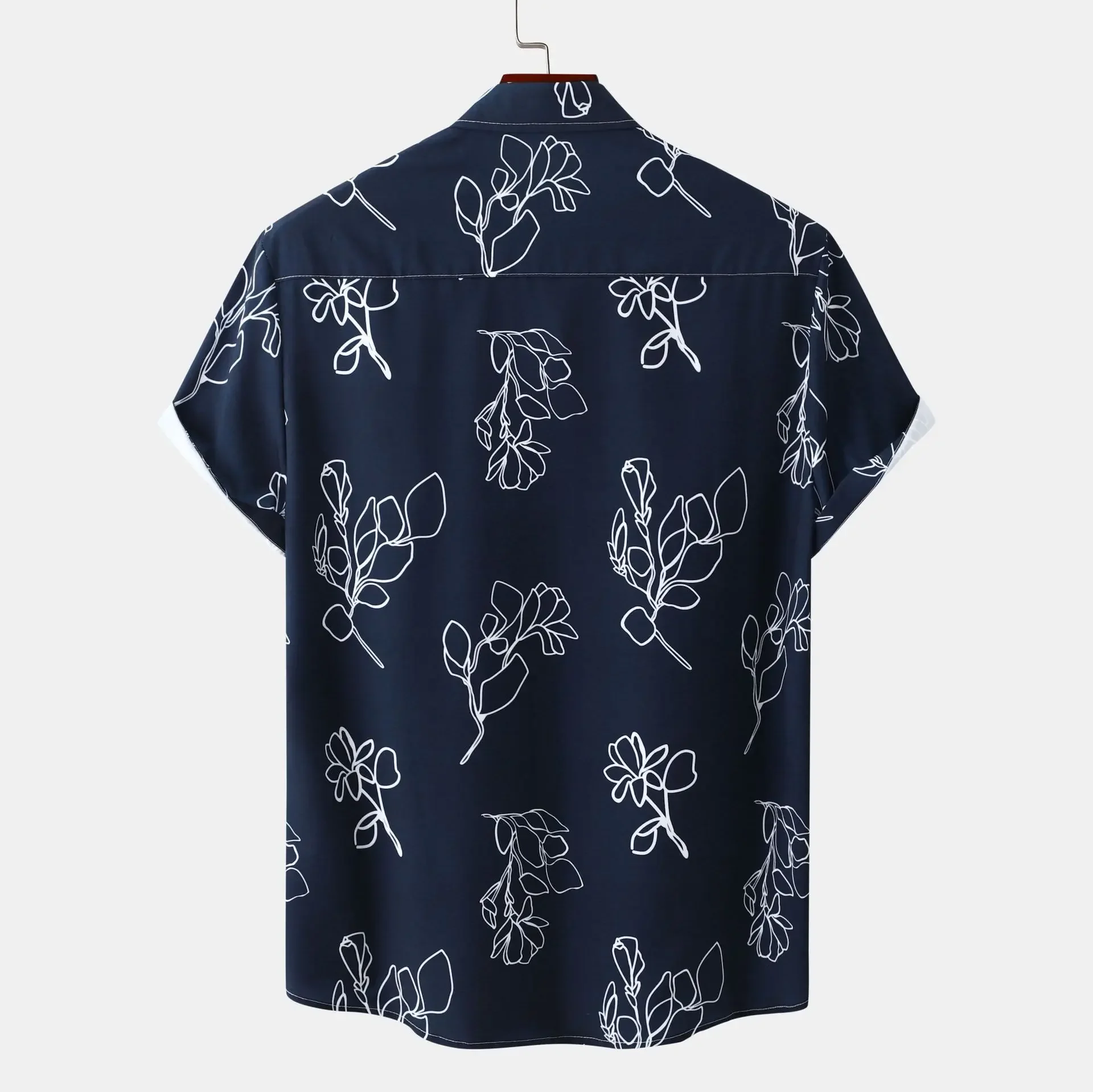 Men's Plus Size Printed Short Sleeve Casual Shirt, image 2
